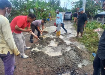 Aksi Nyata Pedamaran 1 untuk Perbaikan Jalan dan Fogging Bersama Aparat
